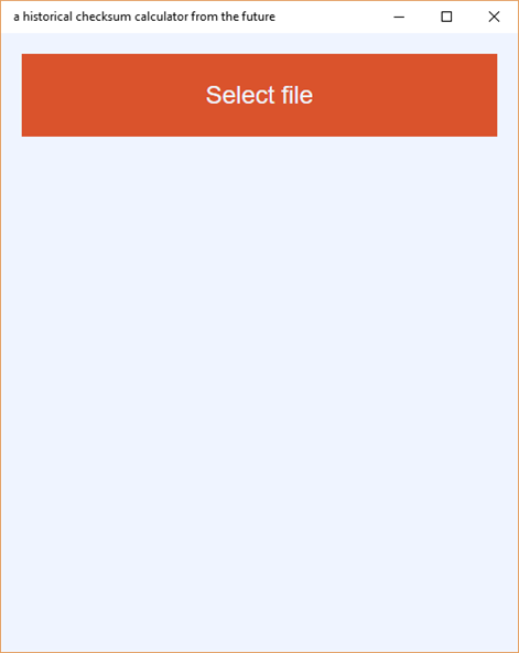 a historical checksum calculator from the future Screenshots 1
