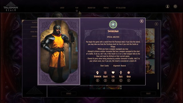Talisman: Digital 5th Edition - Swordsman screenshot 3