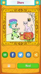 Halloween Coloring Pages - Coloring Games for Kids screenshot 4