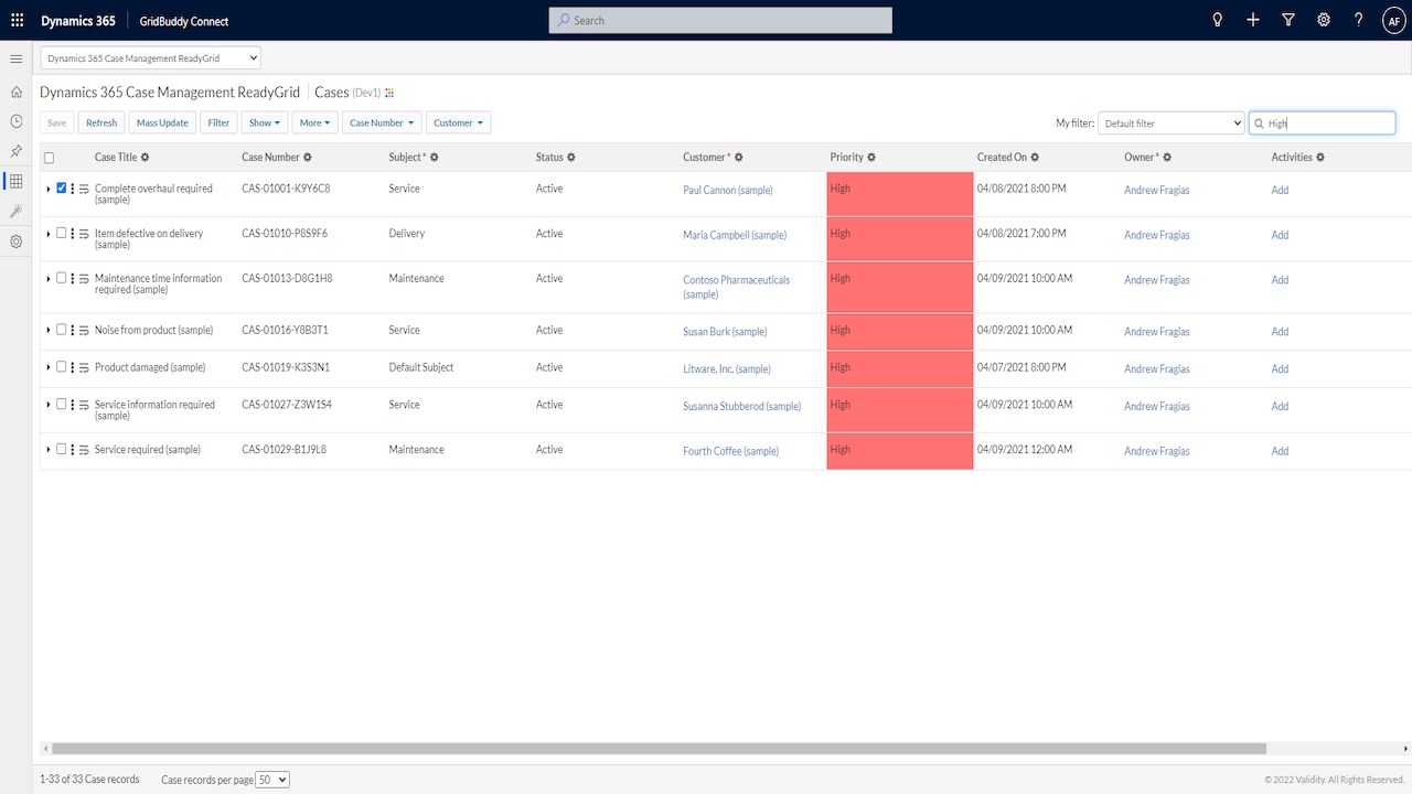 Snapshot 2 of GridBuddy Connect Package for Dynamics 365