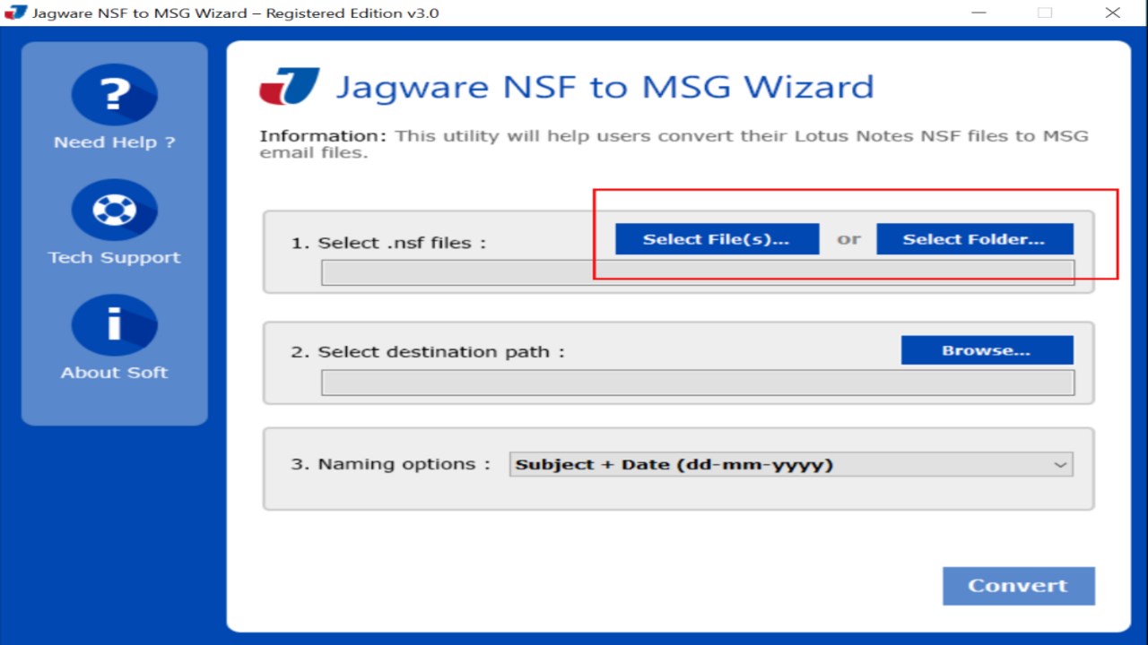 Snapshot 3 of Jagware NSF to MSG Converter