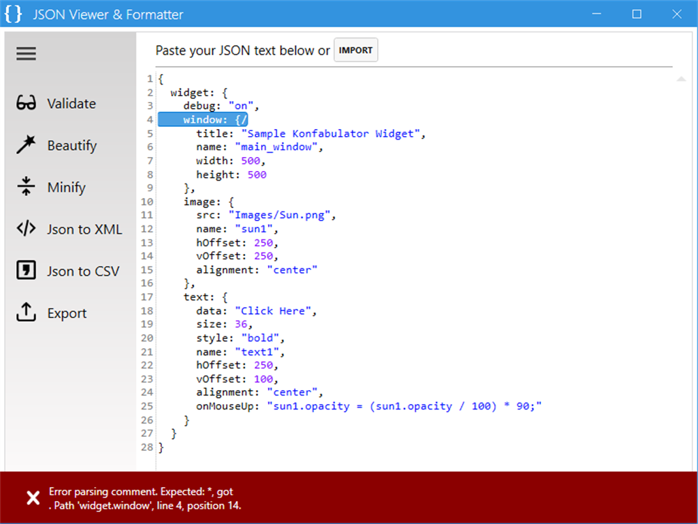 C system text json. Json text Generator.