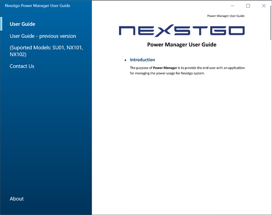 Nexstgo Power Manager User Guide screenshot 1