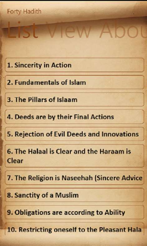 Forty Hadith Mobile Screenshots 2