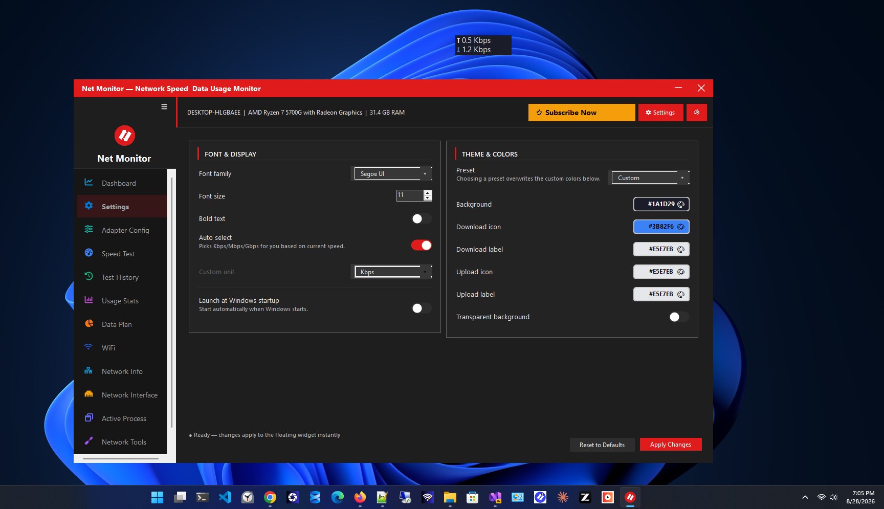 Net Monitor screenshot