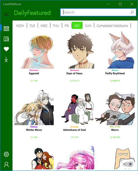 LineWebtoon Screenshots 1