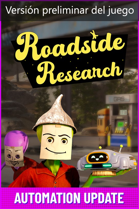 Foto en caja de Roadside Research (Versión preliminar del juego)