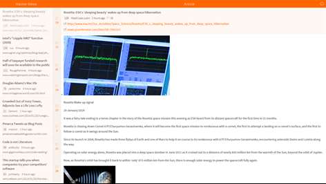 Hacker News Reader Screenshots 1