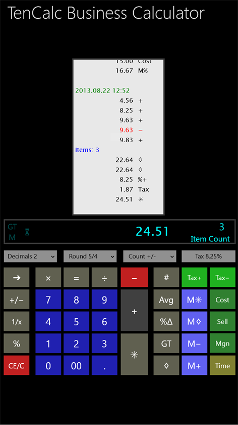 TenCalc Business Calculator Screenshots 1