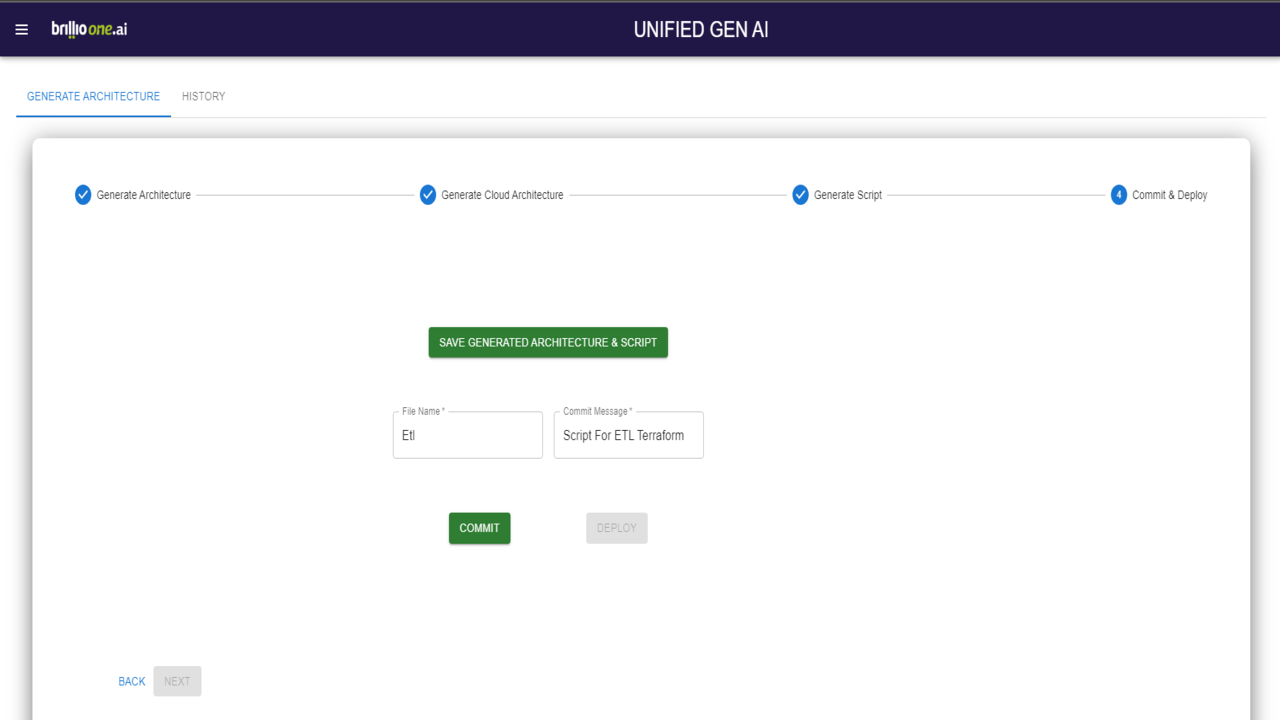 Snapshot 4 of Architecture Deployment