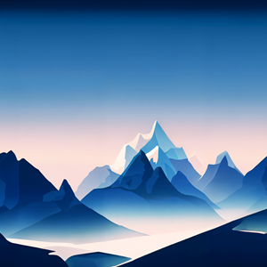 Snowy Mountains at Sunset