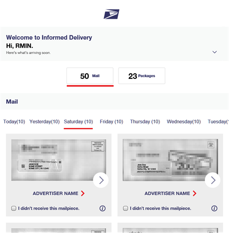 Informed Delivery Screenshots 2