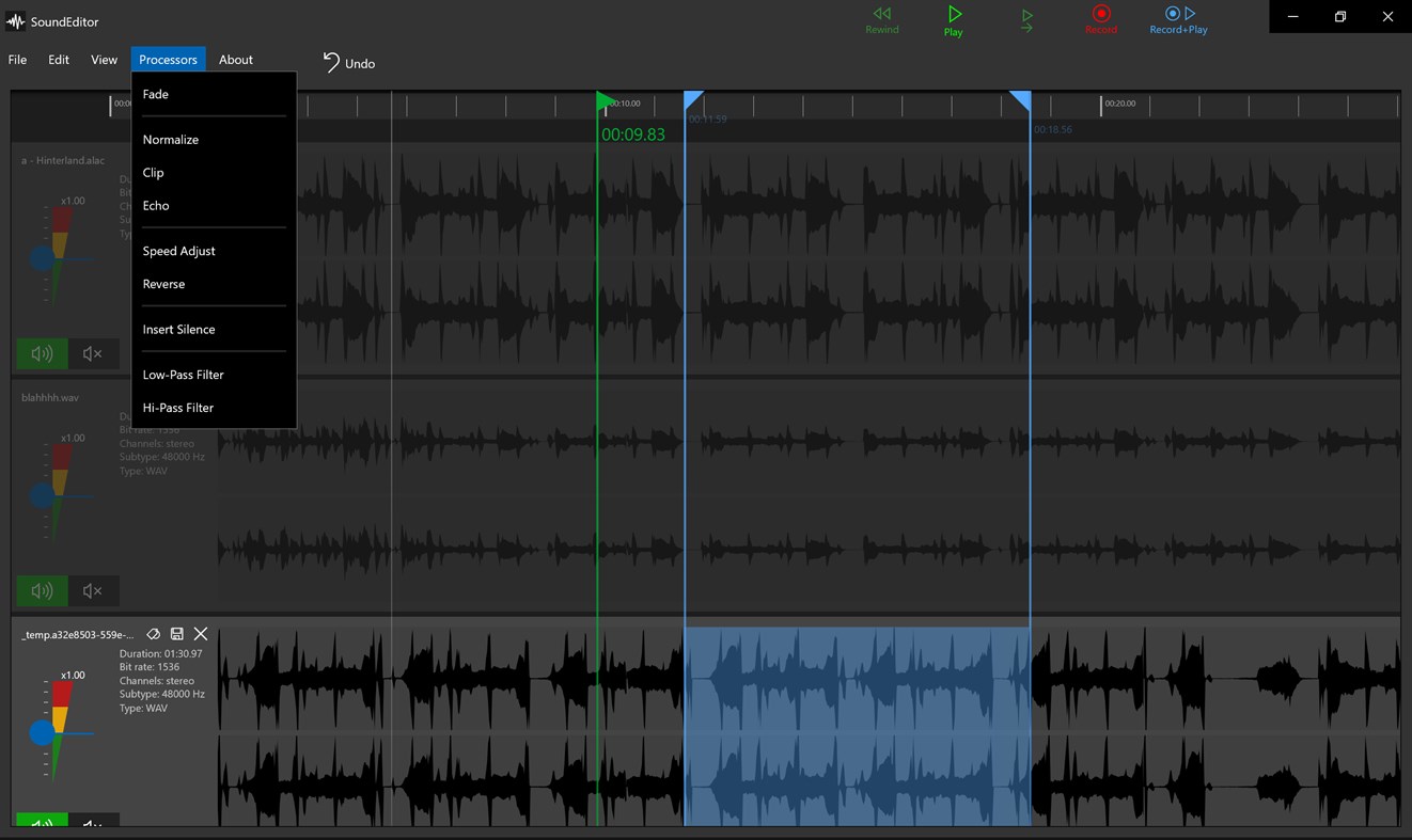 #2. Sound Editor (Windows) بواسطة: mccalla