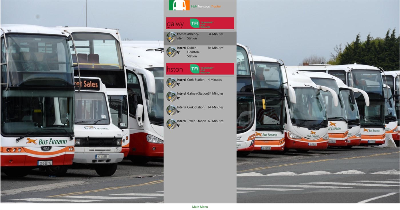 #4. Irish Transport Tracker (Windows) 由: CianG