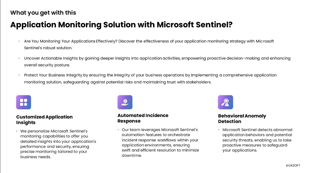 Snapshot 1 of Application Monitoring Solution with Microsoft Sentinel