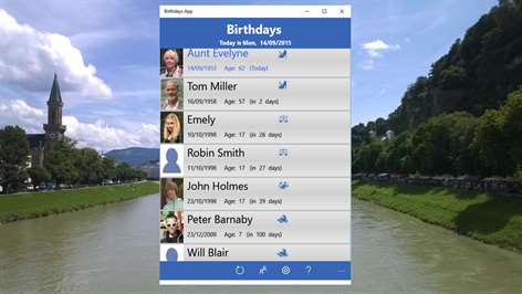 Birthdays App Screenshots 1