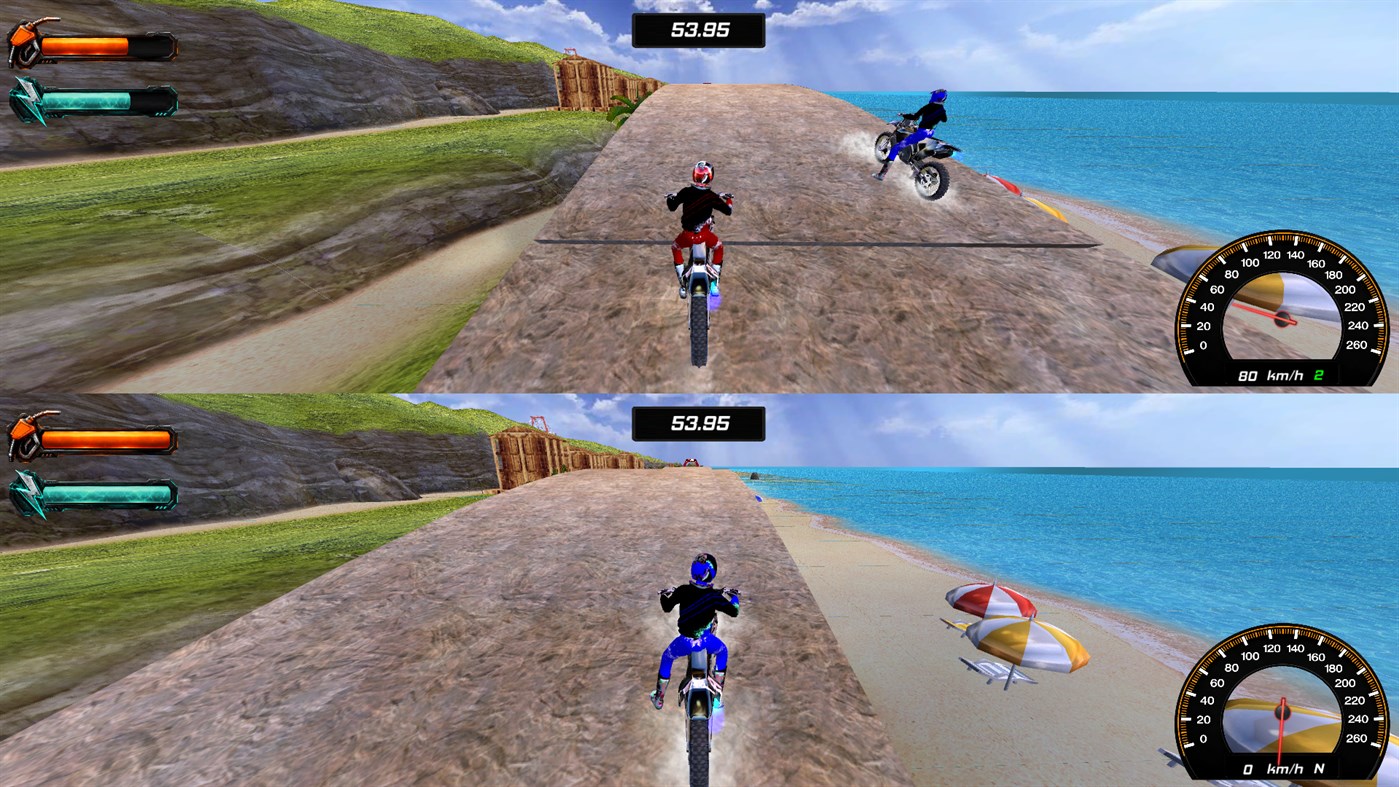 #4. Hill Bike Racing 3D - Multiplayer 1V1 (Xbox) By: Intro Time Studio