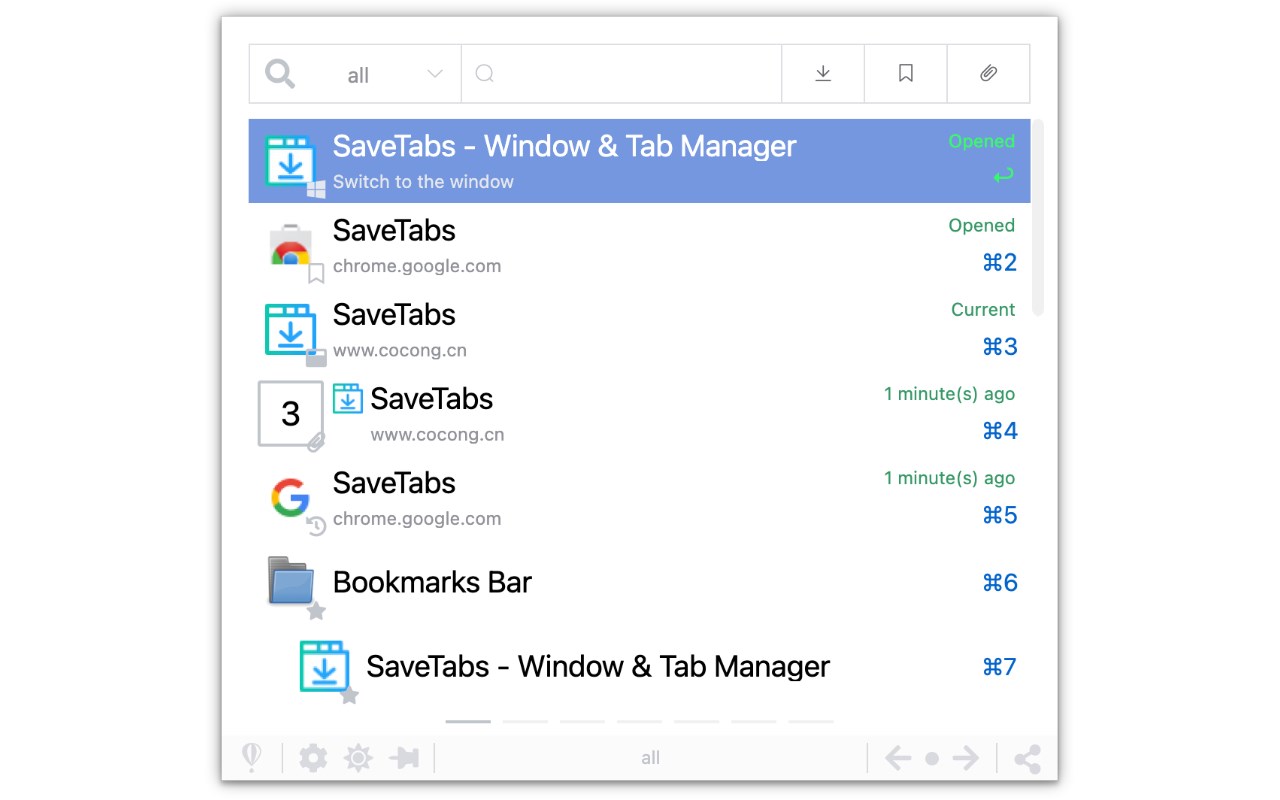SaveTabs - Window & Tab Manager