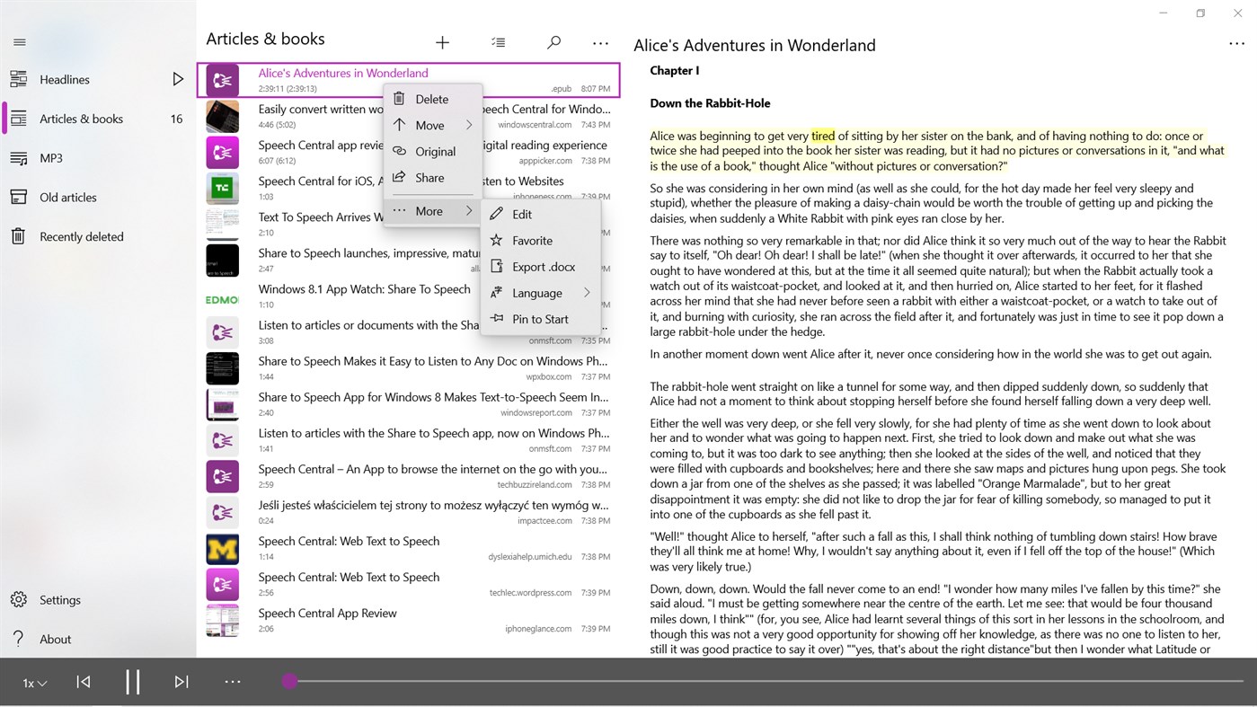 #7. Speech Central: Voice Reader (Windows) Tekijänä: Labsii