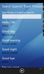 Spanish Travel Phrases screenshot 2
