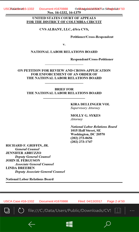 #1. NLRB-UNION Alerts (Windows) By: ADSNELLC Development