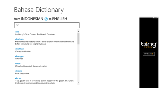 Bahasa Dictionary screenshot 2