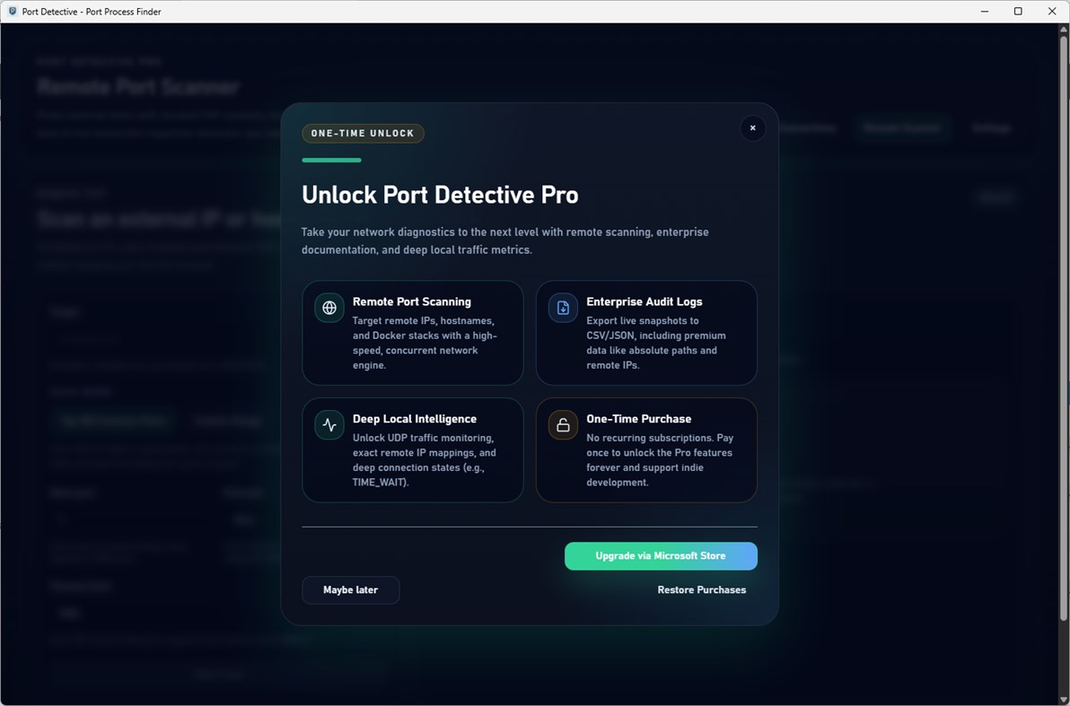 #6. Port Detective: Network Process Monitor (Windows) By: Automata Labs