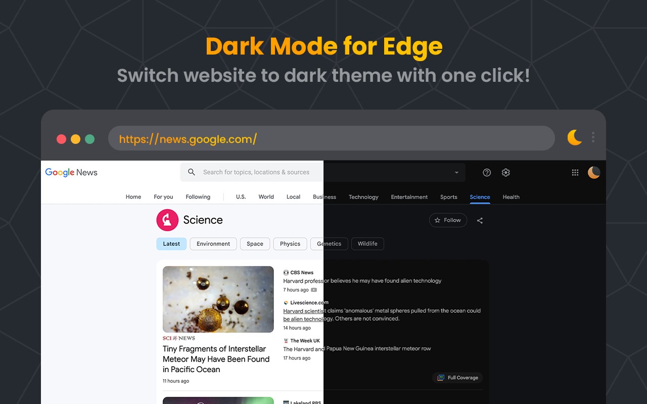 Dark Mode - Dark Reader for Edge