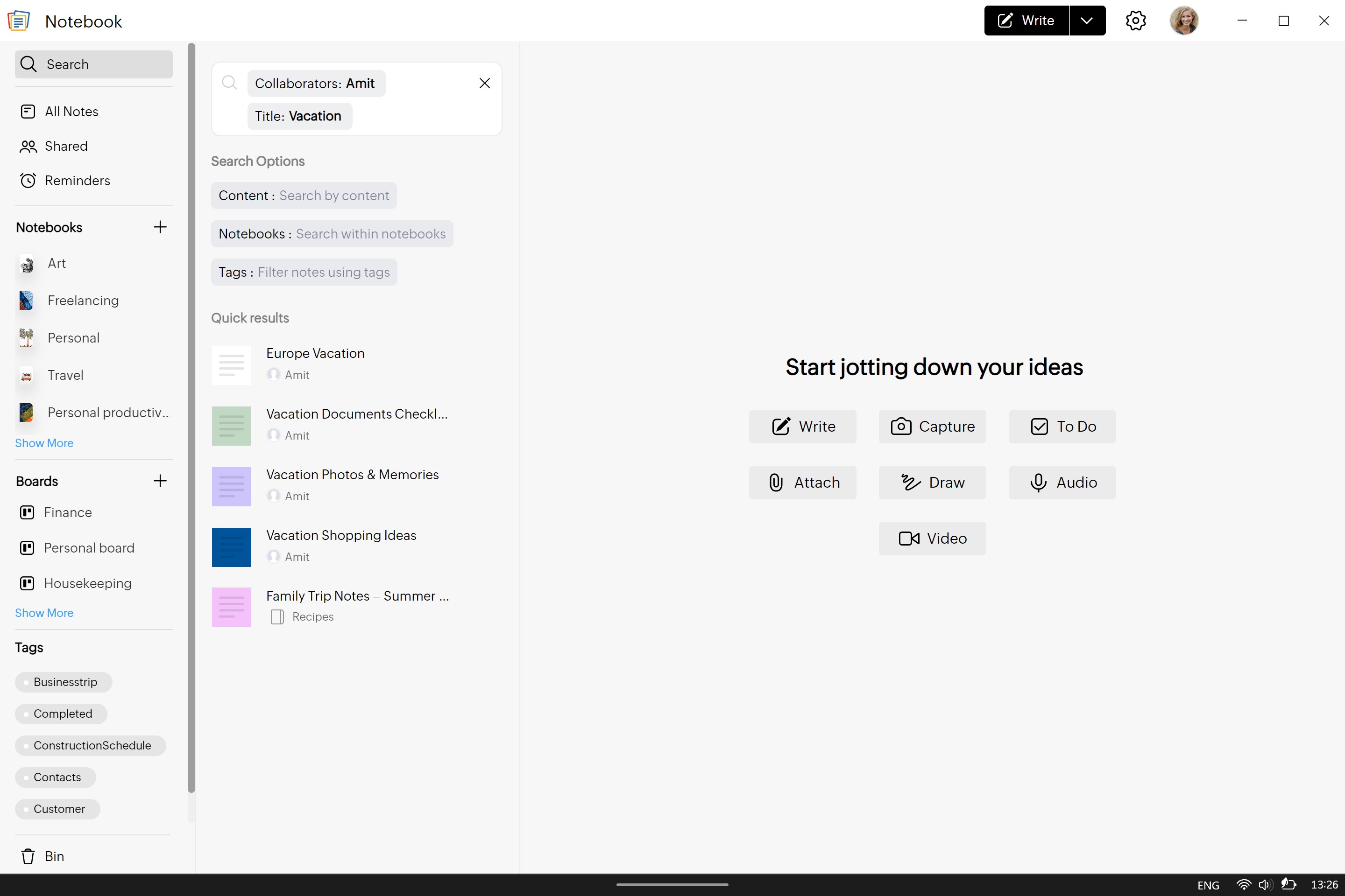 Zoho Notebook – Notes, Tasks & Checklists screenshot