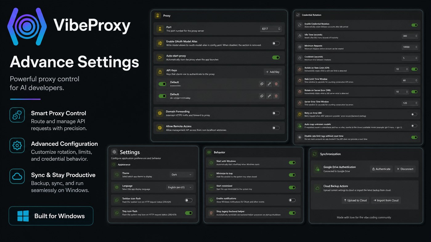 #4. VibeProxy (Windows) Av: Aʀtʋʀ Cʀɘțʋ