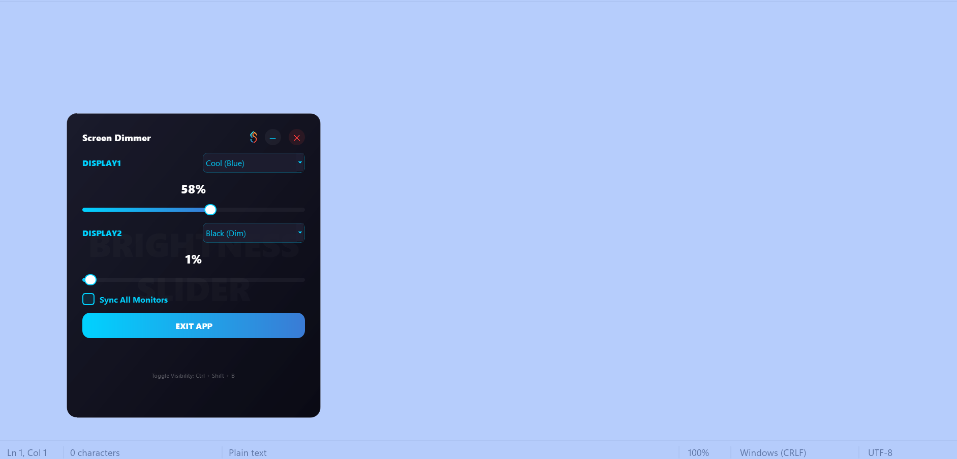 BrightnesSlider screenshot