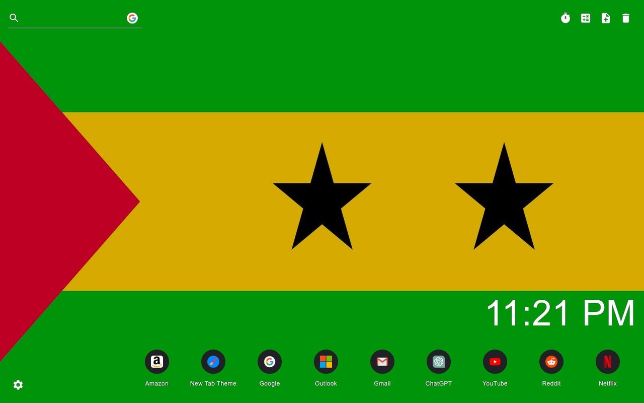 S o tom and pr ncipe flag wallpaper new tab