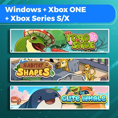Toad Slide + Habitat Shapes + The Cute Whale (Bundle)
