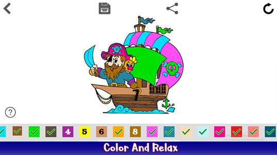 Pirates Color by Number - Coloring Book Pages screenshot 5