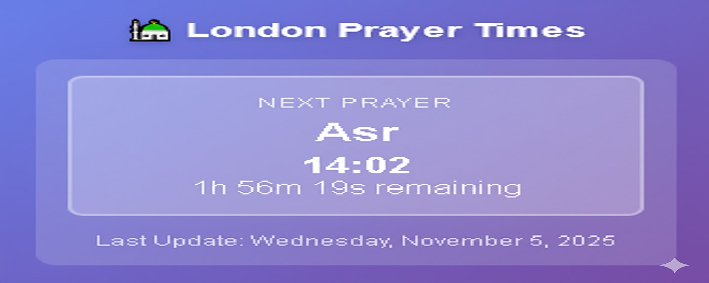 London Prayer Times