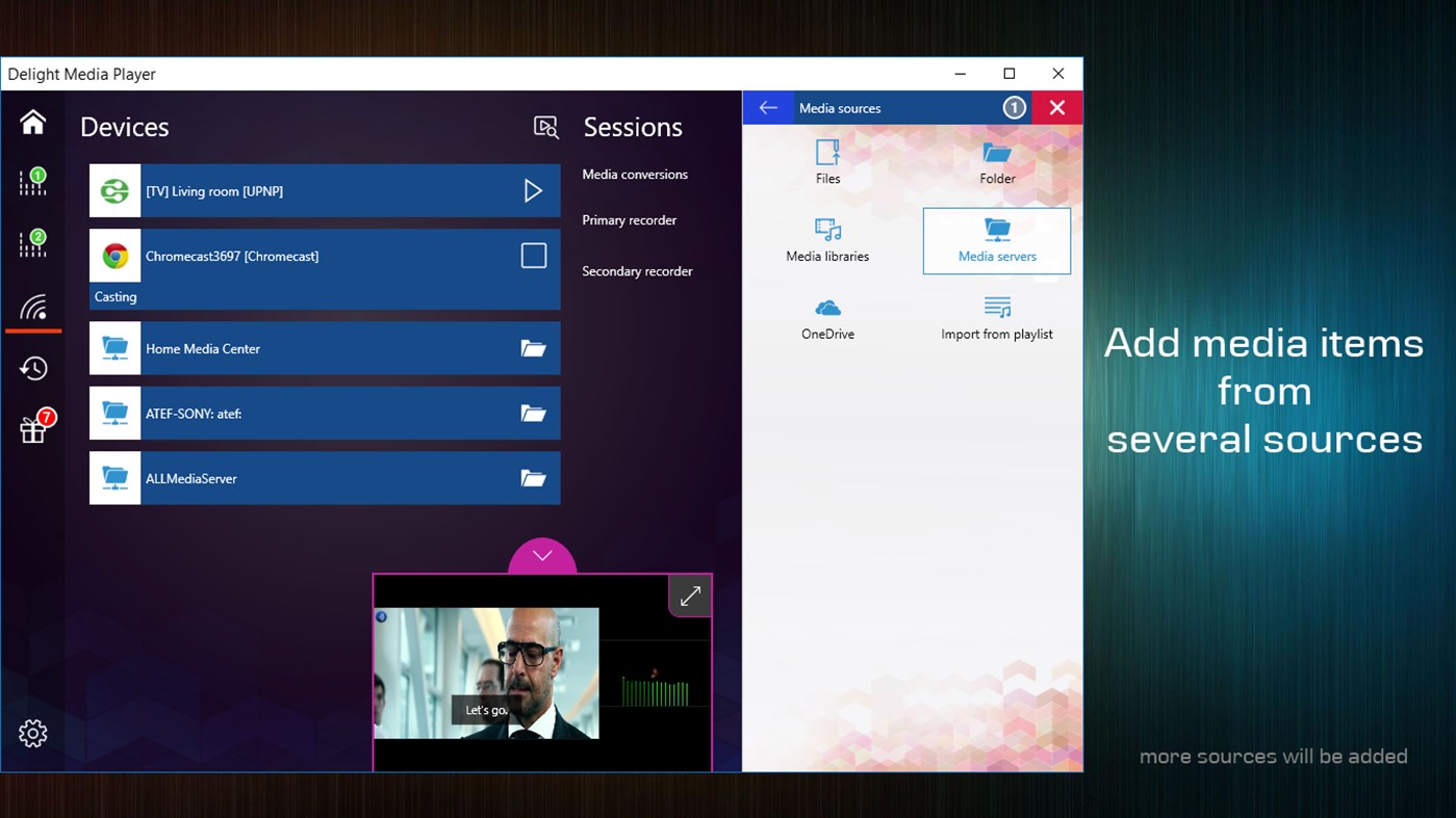 #2. Delight Media Player (Windows) 由: ASFCRTVAPPS