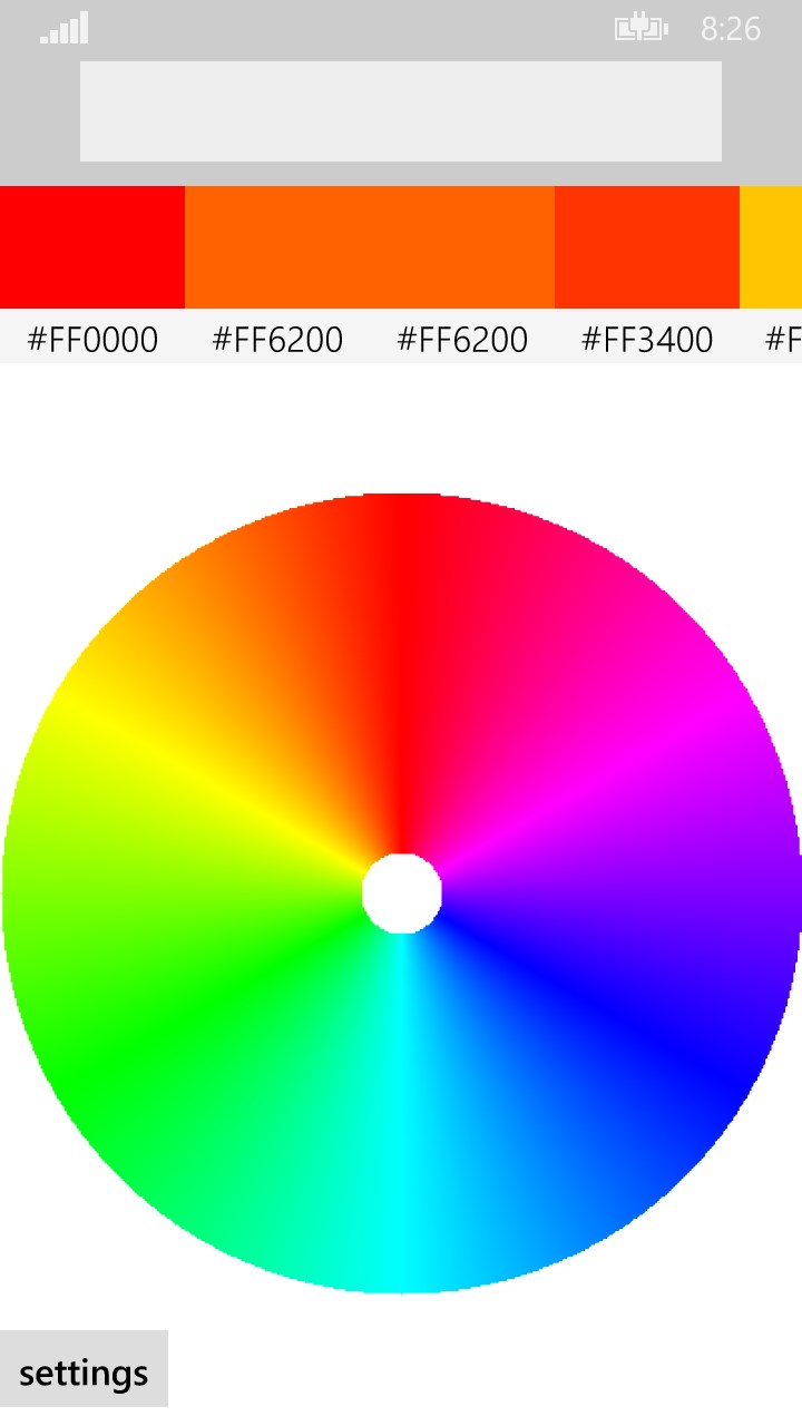 Color Wheel Program for Windows 10 Mobile