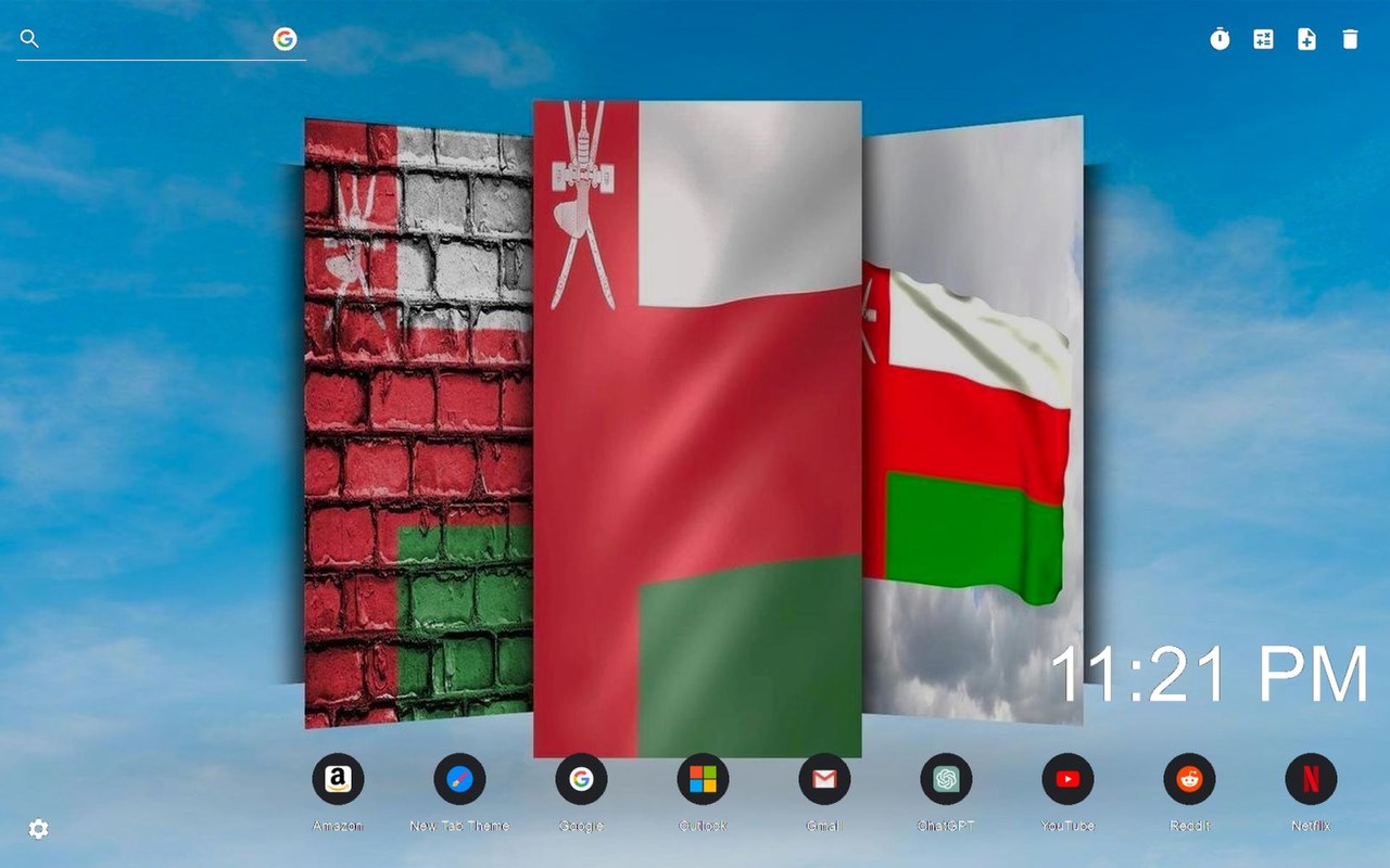 Oman Flag Wallpaper New Tab