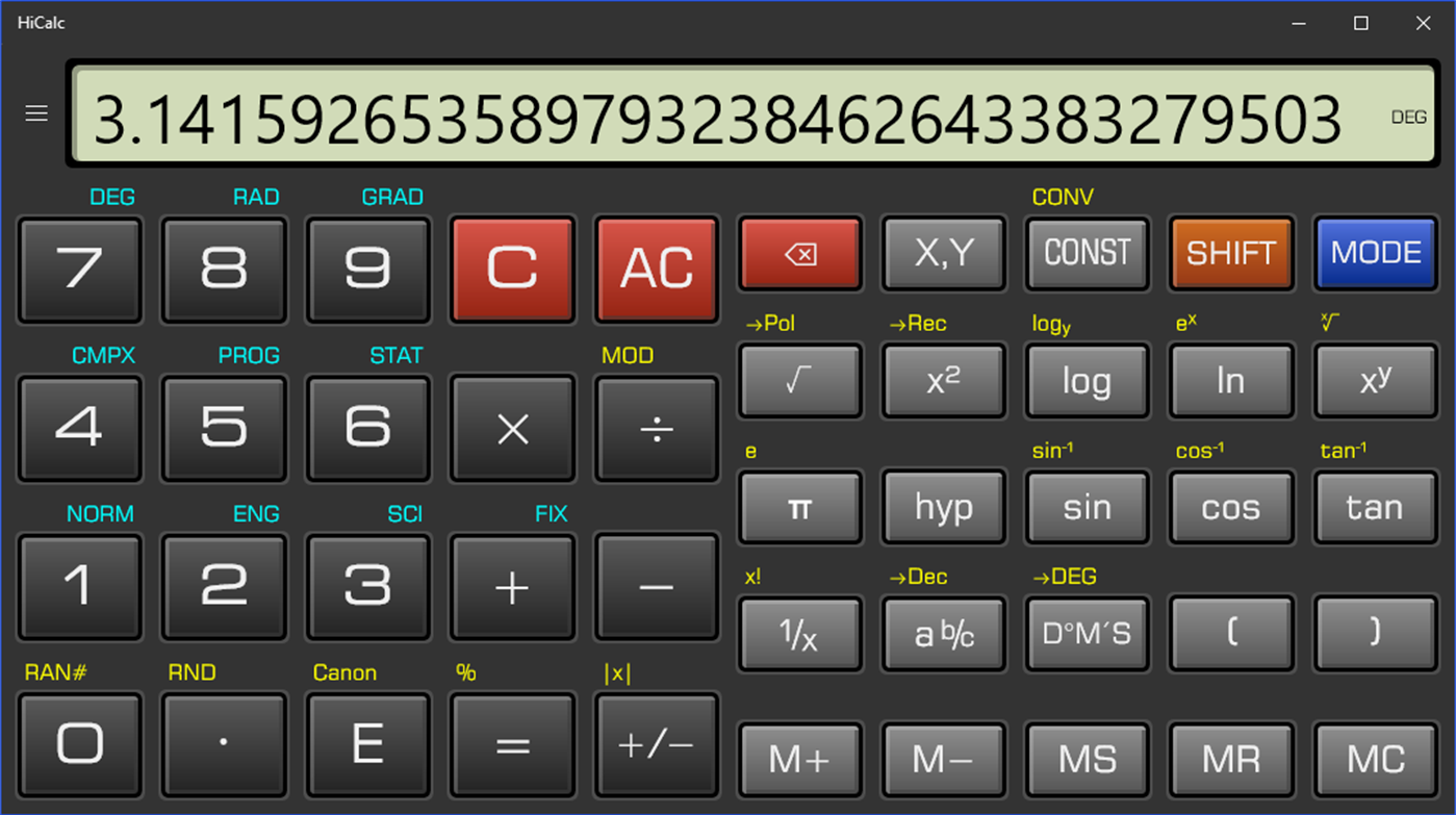 #1. HiCalc (Windows) By: Tramontána