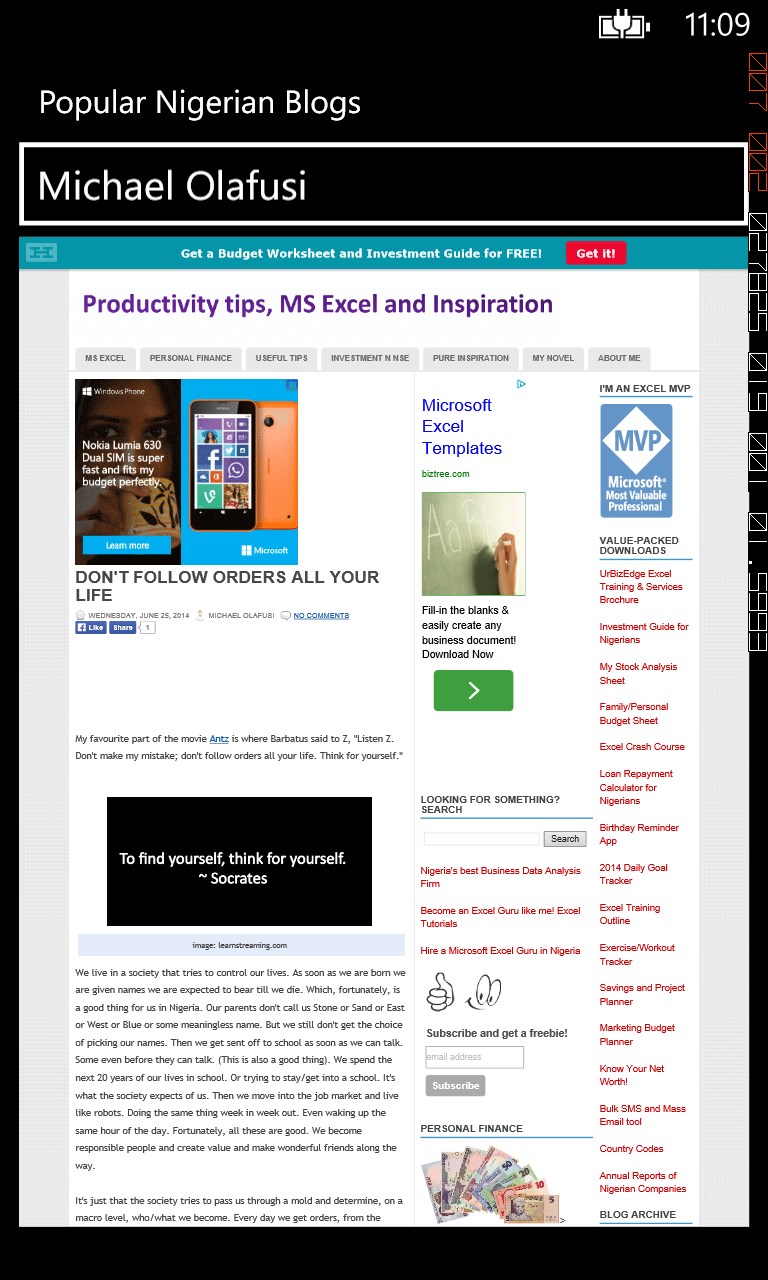 Captura de Pantalla 6 Popular Nigerian Blogs windows