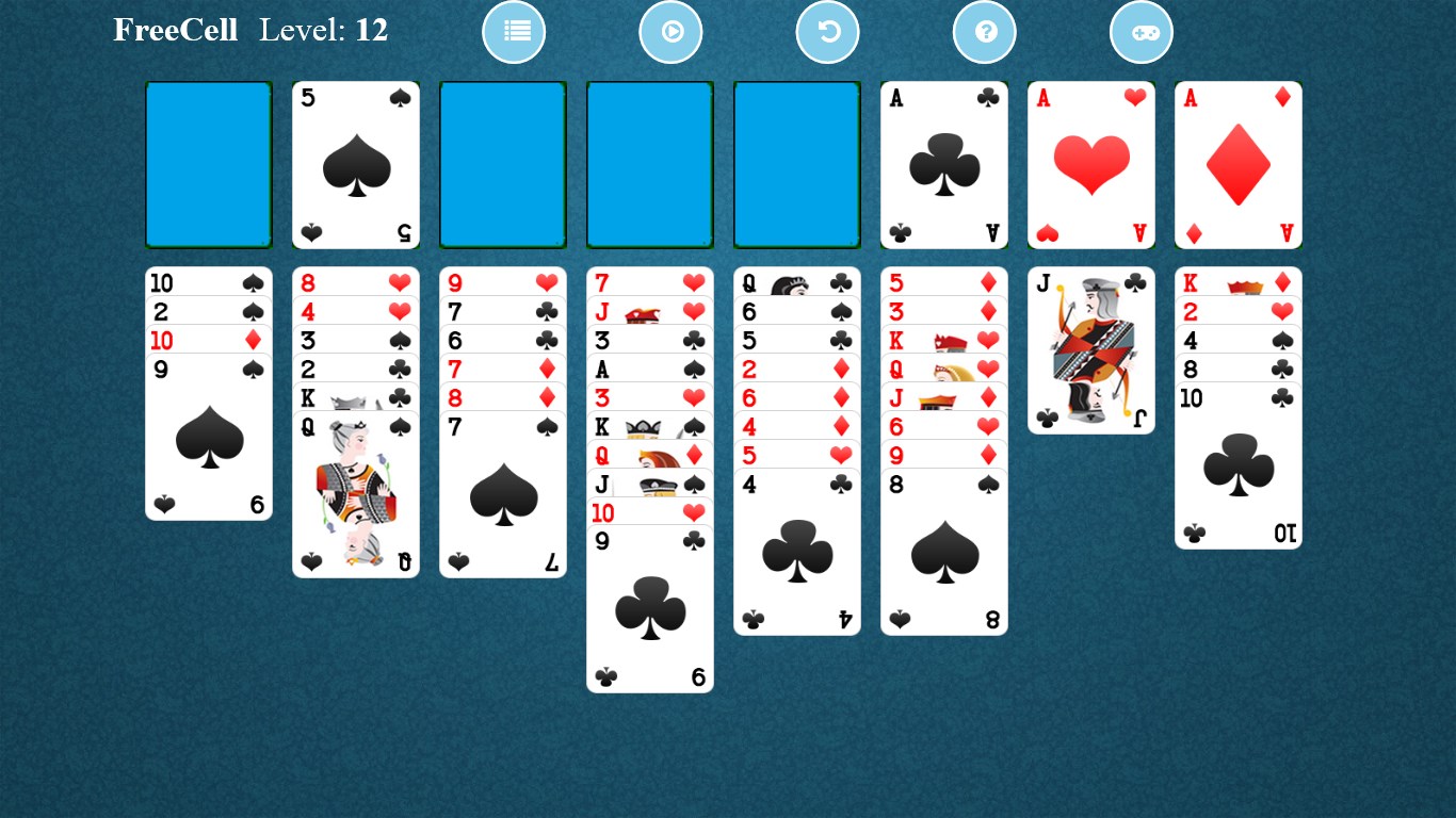 Freecell solitaire