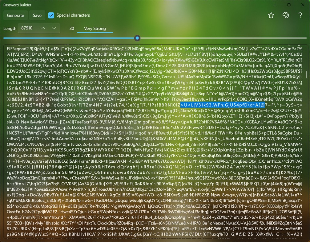 #1. Password Builder (Windows) Με: Alexander Komarov