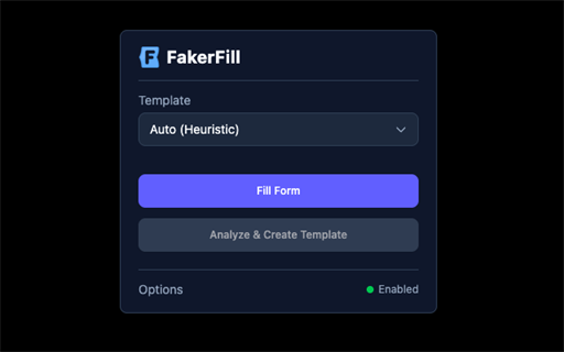 FakerFill: Form Filler & Fake Data Generator