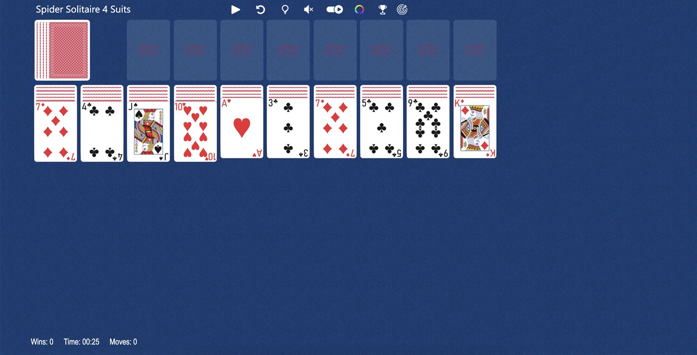#2. Spider Solitaire 4 Suits (Windows) By: Solitiaren