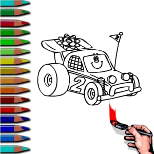 Bts Racing Car Coloring Game icon