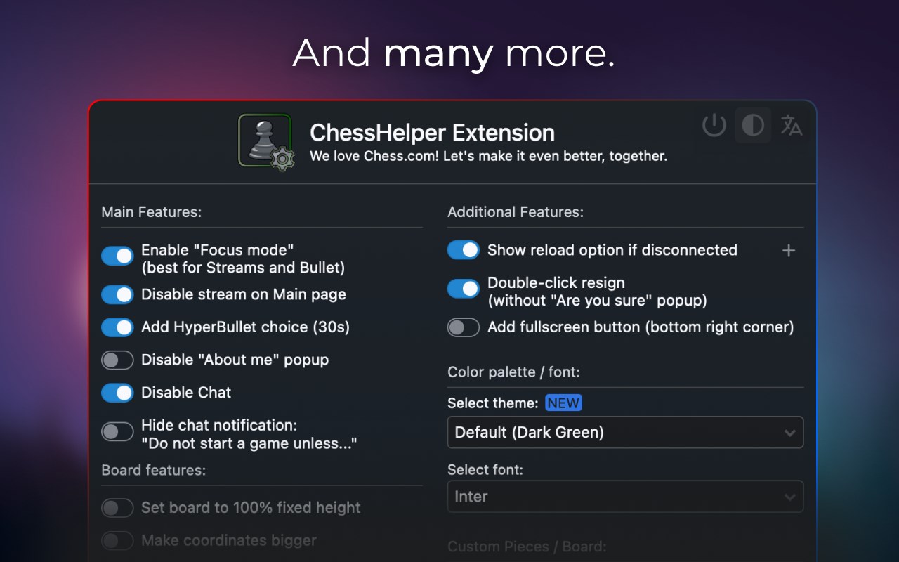 Chess.com Custom Themes, Boards - ChessHelper