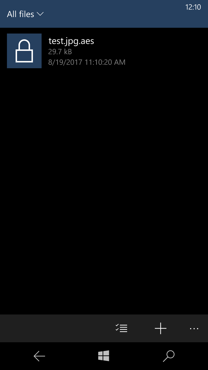 AEScryptor screenshot