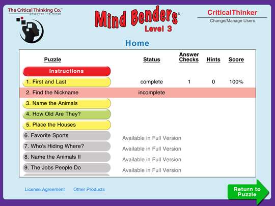 Mind Benders® Level 3 (Free) screenshot 5