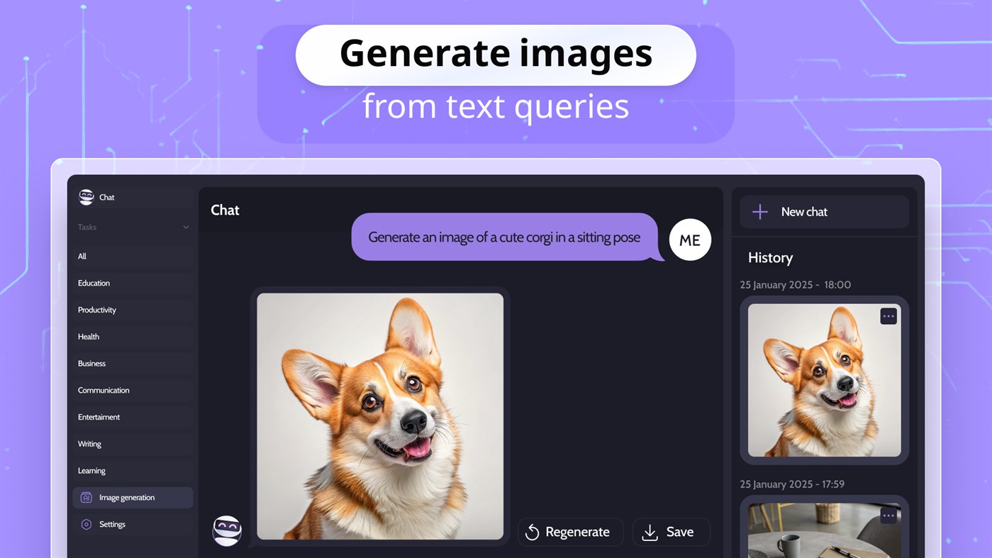 #4. AI Chat Generator: Virtual Bot Assistant (Windows) Által: Joydustry LLP