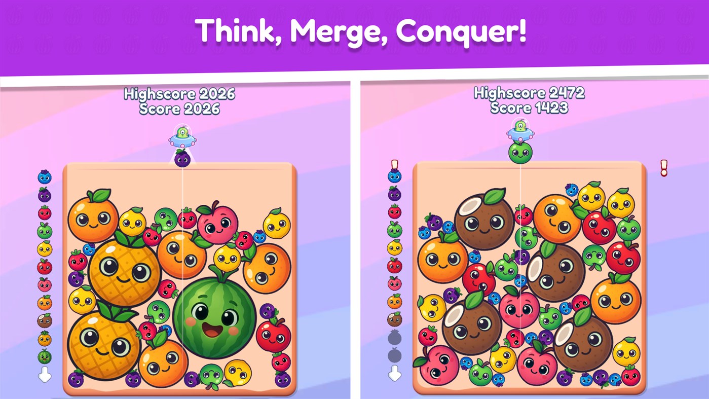 #1. Watermelon Fruit Merge Saga (Windows) 由: JellyBeans Studios